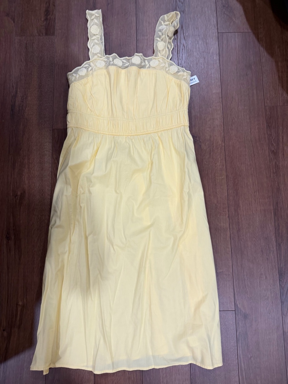 Old Navy Yellow Sundress with Lace Trim